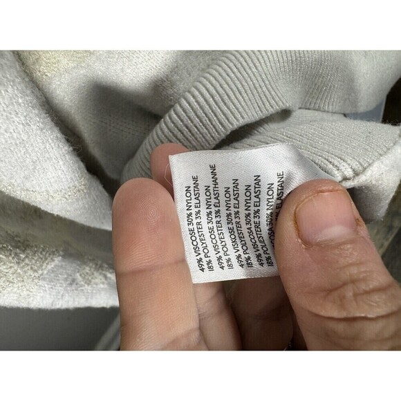 Anthropologie High Neck Pullover Barton Sweatshirt Womens XSMALL Ivory - Picture 6 of 6